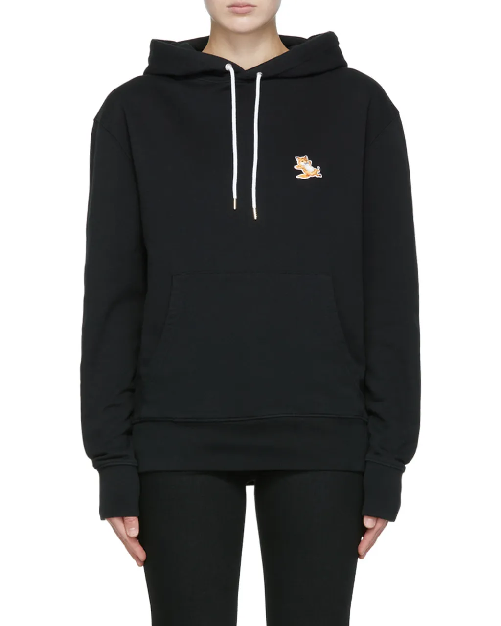 Maison Kitsuné Fox Patch Drawstring Hoodie