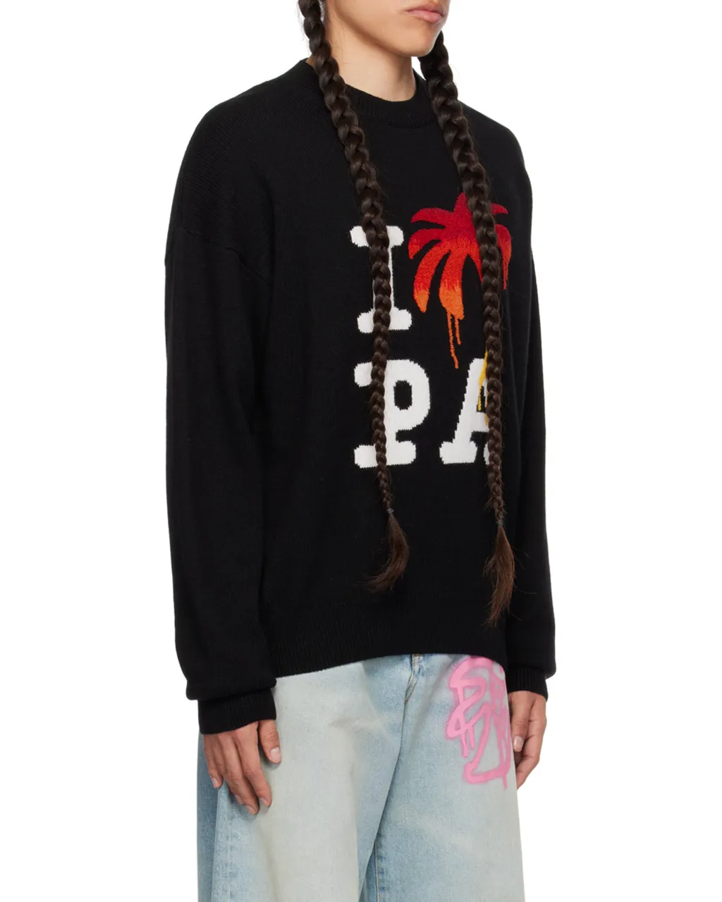 Palm Angels I Love Pa Crewneck Knitted Jumper