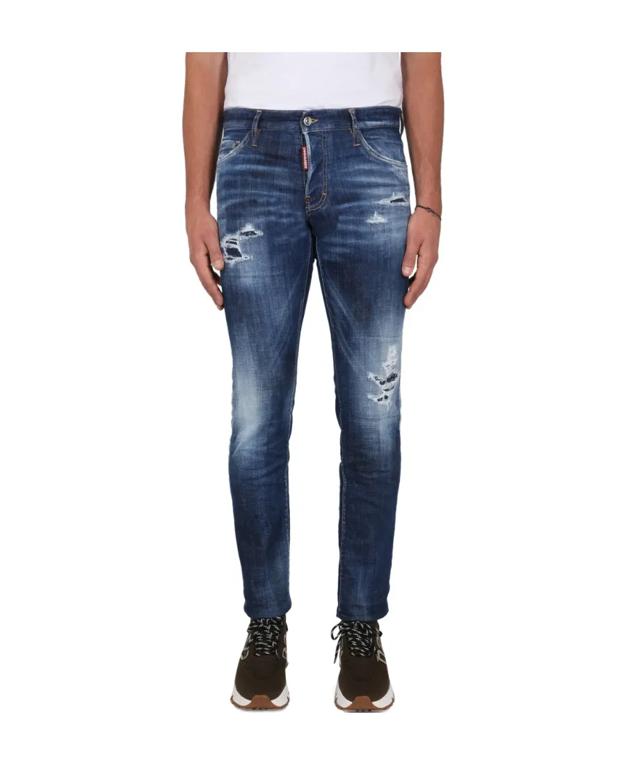 Dsquared2 Logo Patch Low-Rise Jeans