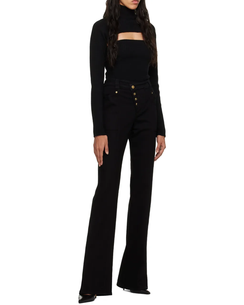 Tom Ford Asymmetrical Front Flared Trousers