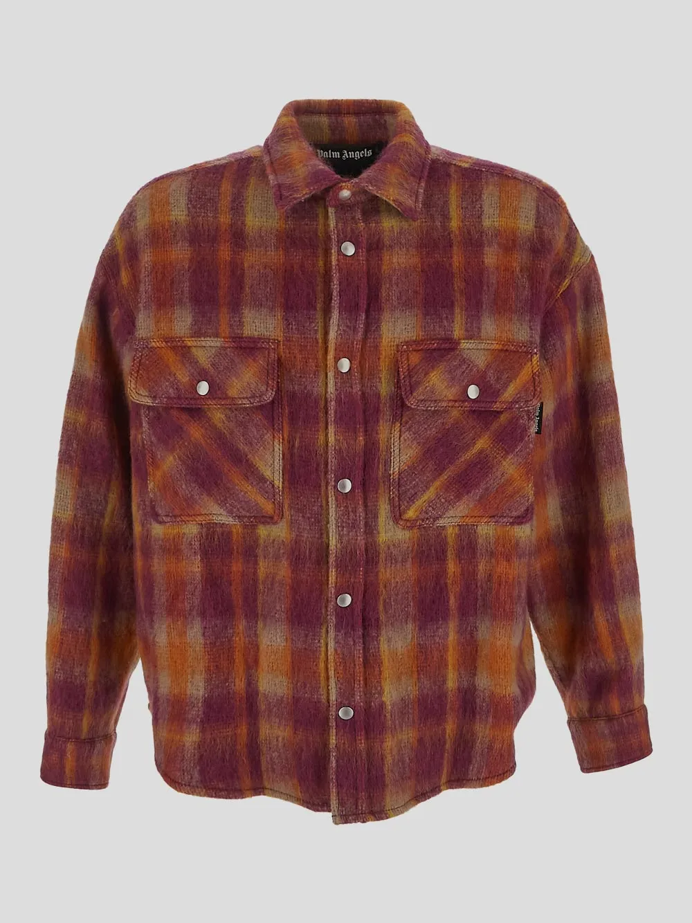 Palm Angels Plaid-Printed Buttoned Overshirt
