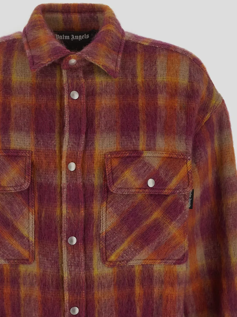 Palm Angels Plaid-Printed Buttoned Overshirt