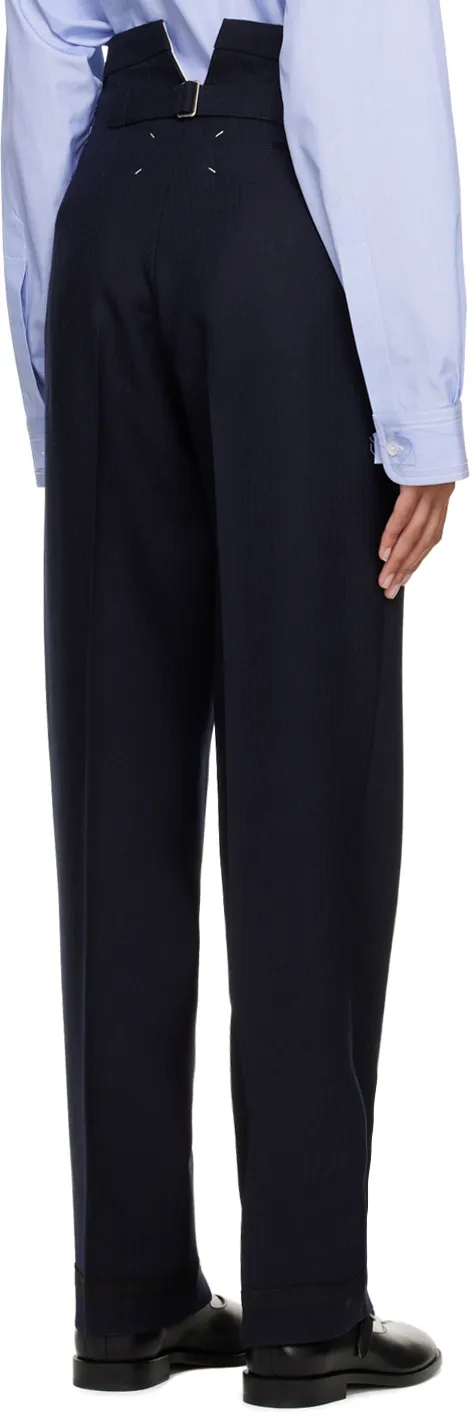 Maison Margiela High-Waist Pressed Crease Trousers