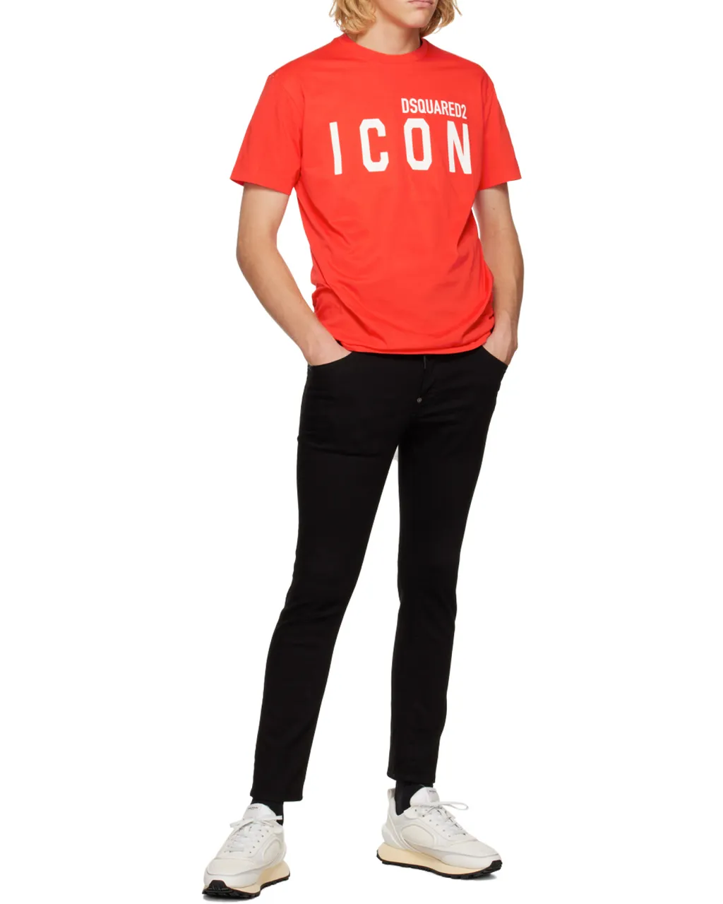 Dsquared2 Logo Patch Slim-Fit Jeans