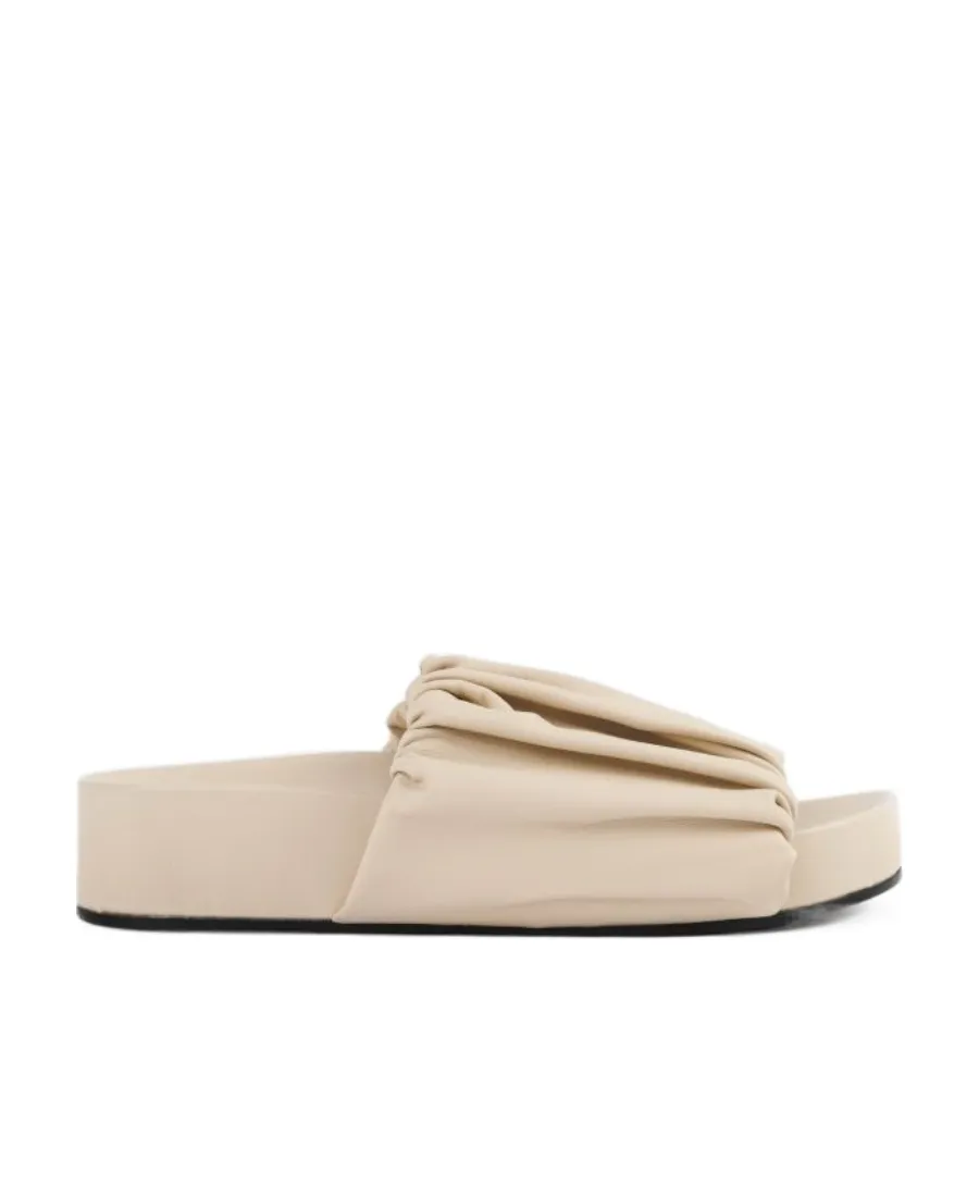 Jil Sander Ruched Slip-On Sandals