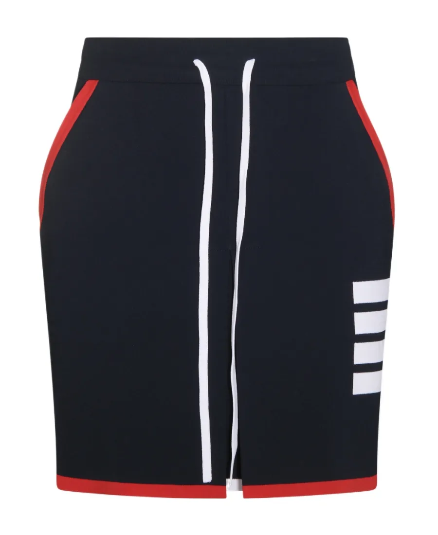 Thom Browne 4-Bar Box Drawstring Mini Skirt