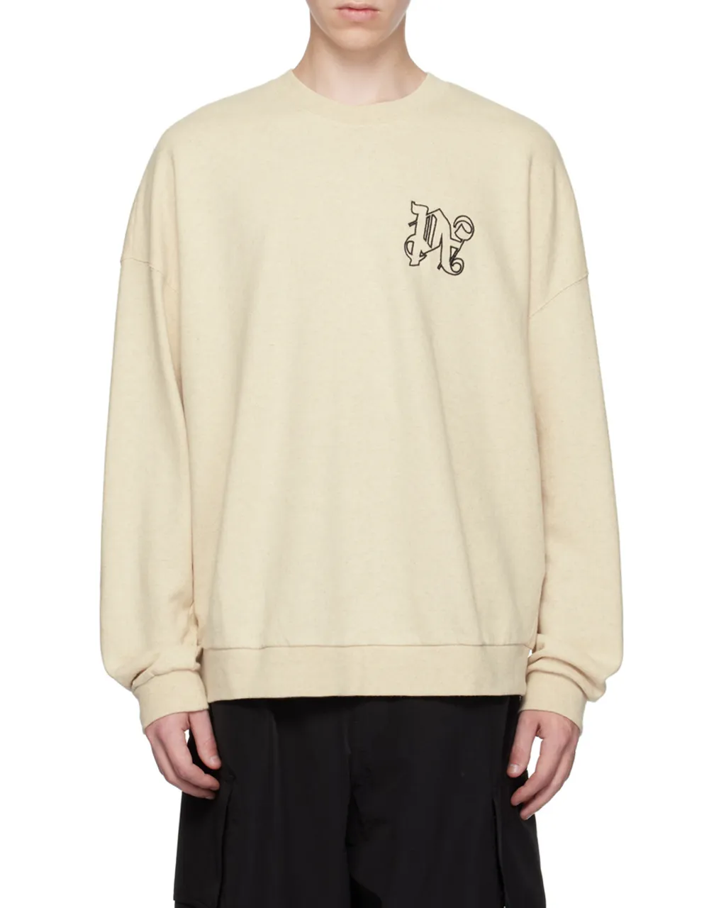 Palm Angels Logo Embroidered Crewneck Sweatshirt