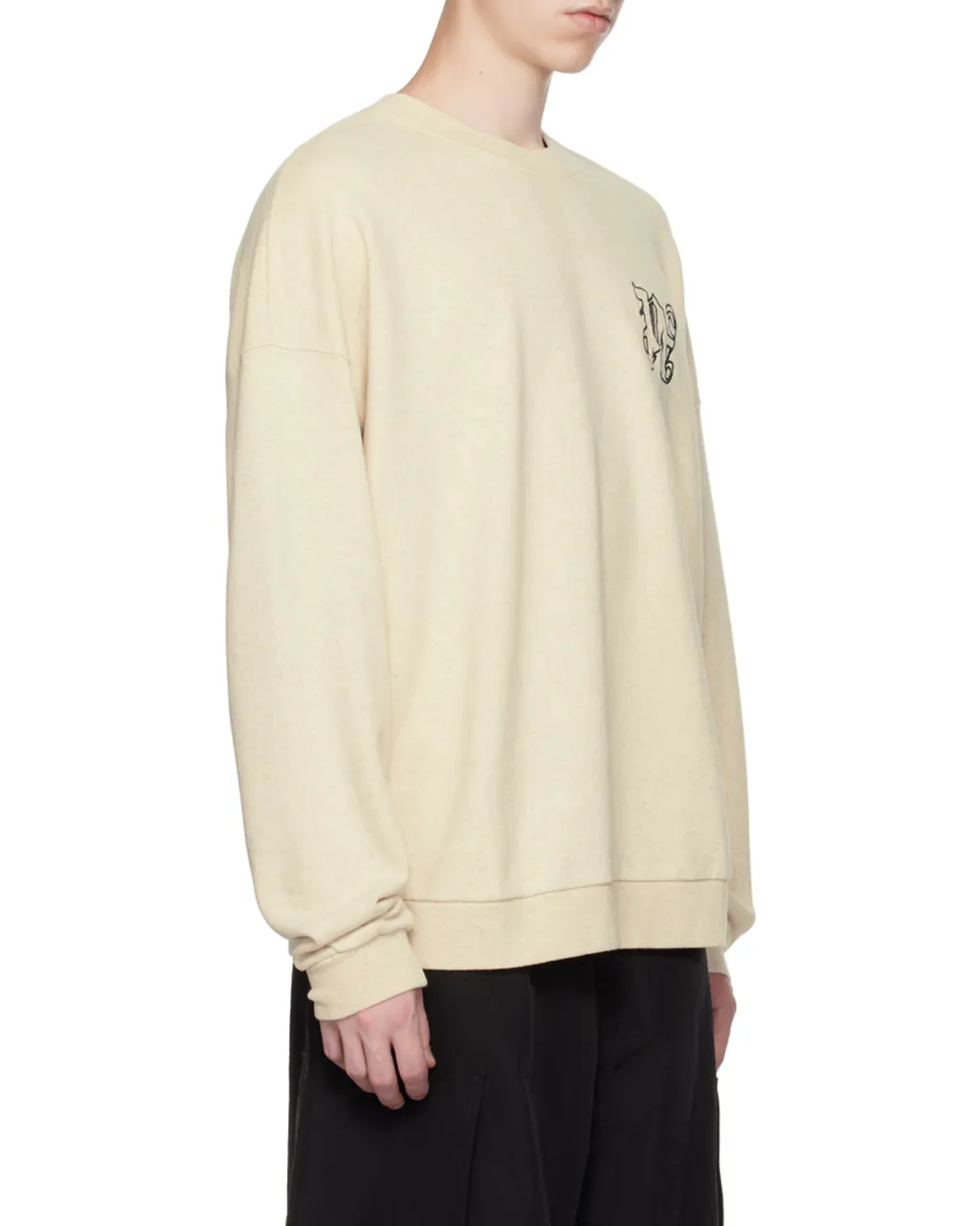 Palm Angels Logo Embroidered Crewneck Sweatshirt