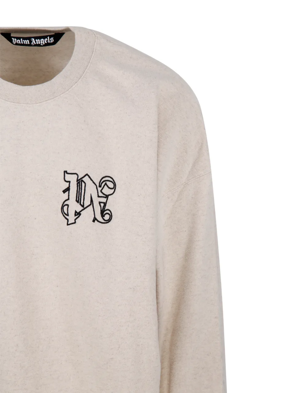 Palm Angels Logo Embroidered Crewneck Sweatshirt