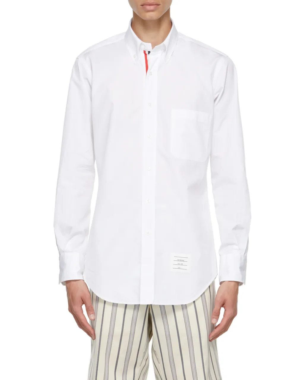 Thom Browne Rwb Detailed Long-Sleeved Shirt
