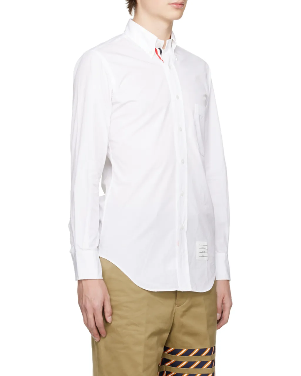 Thom Browne Rwb Detailed Long-Sleeved Shirt