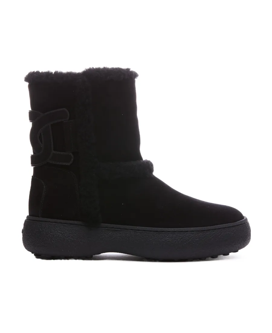 Tod's Kate Logo Patch Ankle Boots