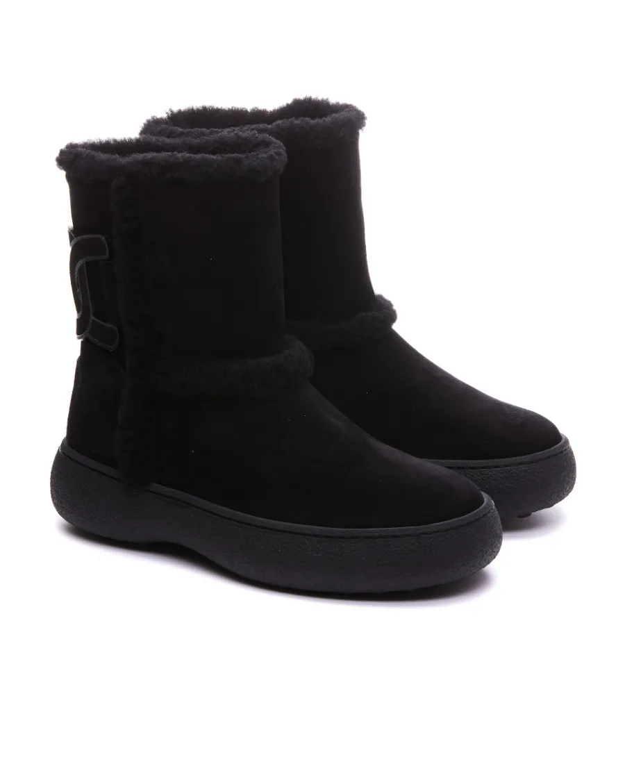 Tod's Kate Logo Patch Ankle Boots