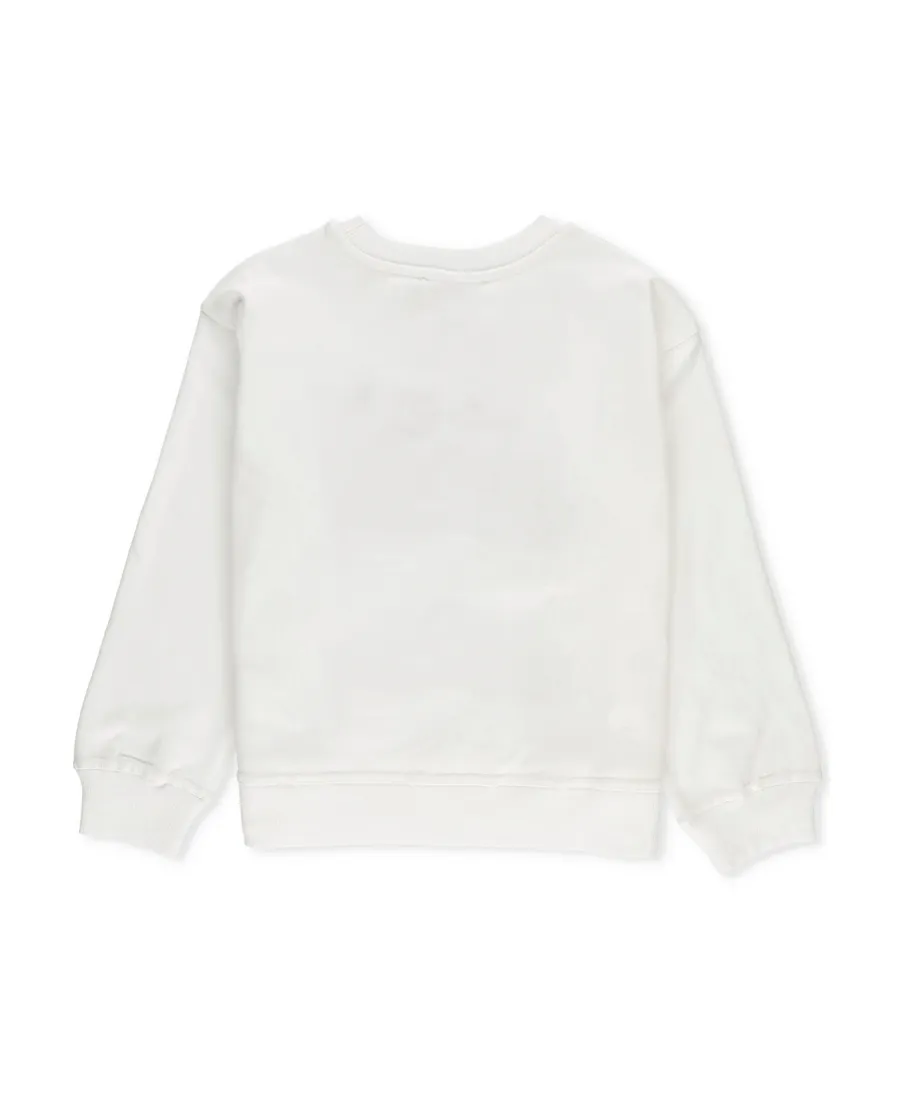 Monnalisa Pink Panther-Embroidered Crewneck Sweatshirt