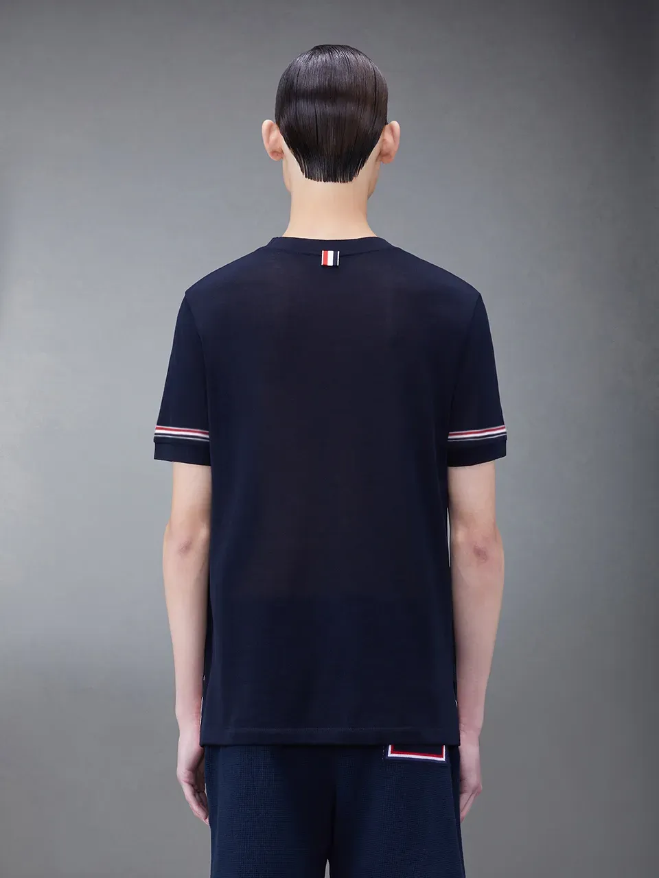 Thom Browne Stripe Detailed Crewneck T-Shirt
