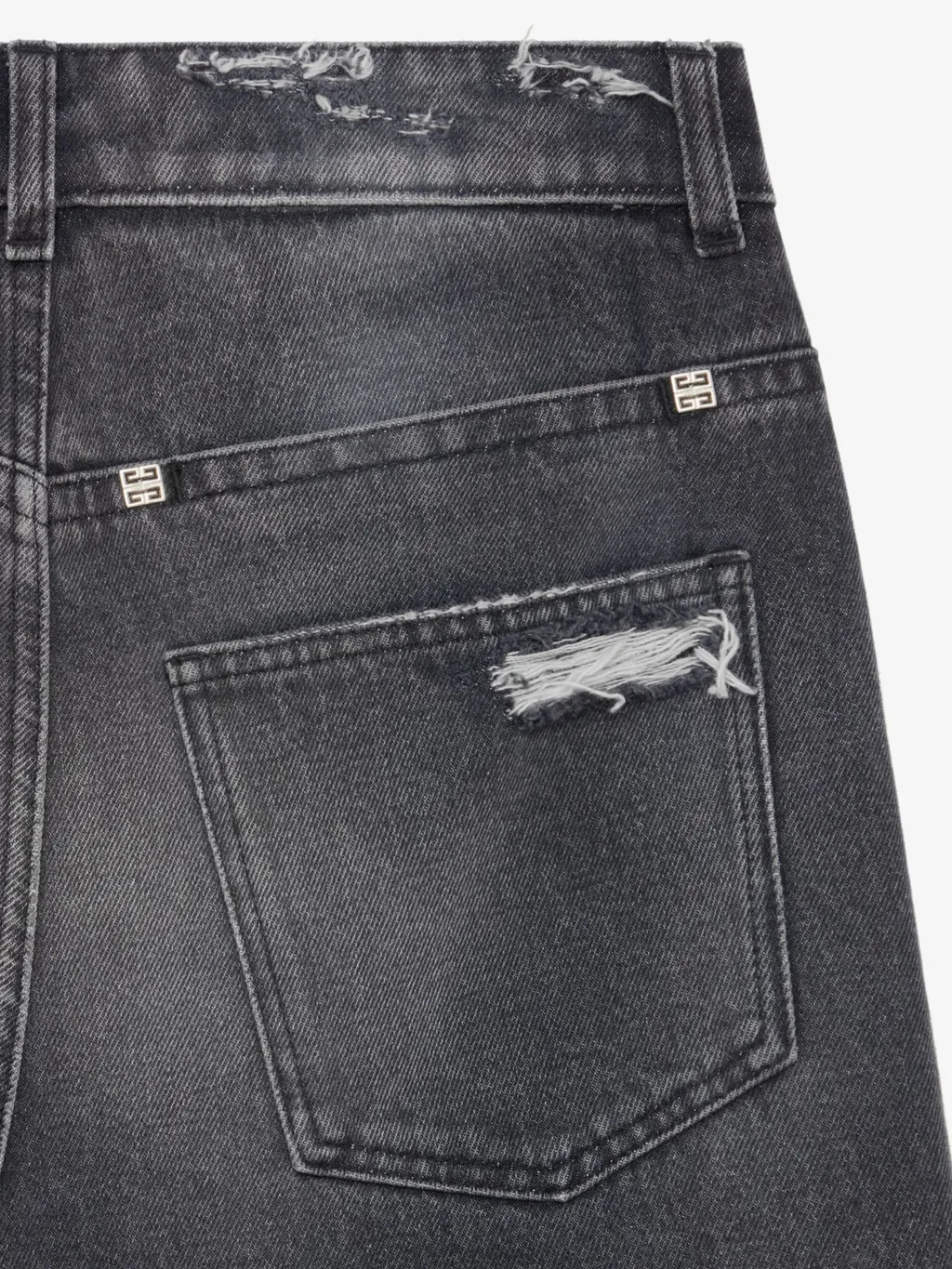 Givenchy Logo Plaque Wide Leg Jeans