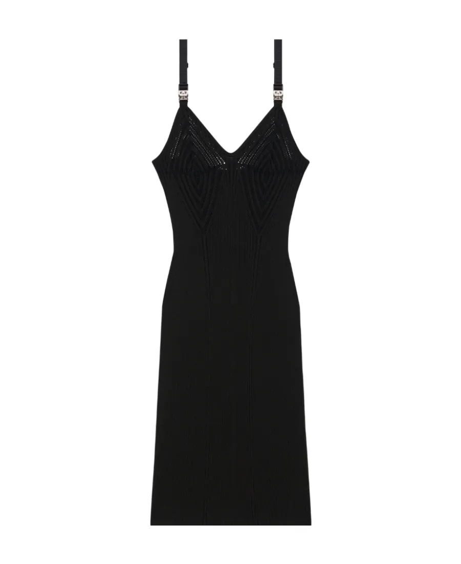 Givenchy 4G Buckle Straps Knitted Mini Dress
