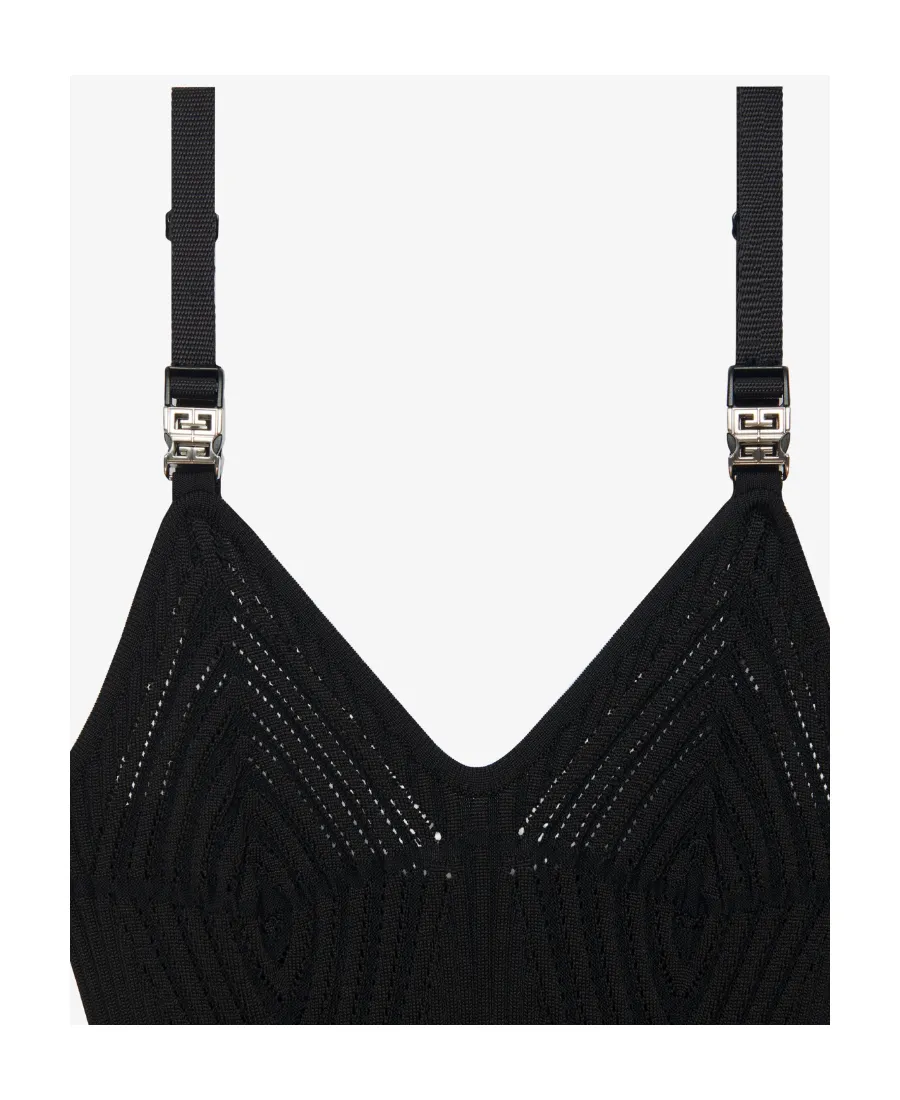 Givenchy 4G Buckle Straps Knitted Mini Dress