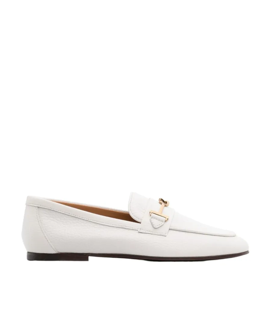 Tod's Logo Plaque Almond Toe Loafers