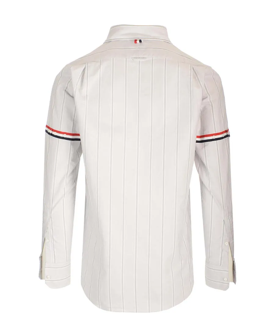 Thom Browne Rwb Striped Long-Sleeved Shirt