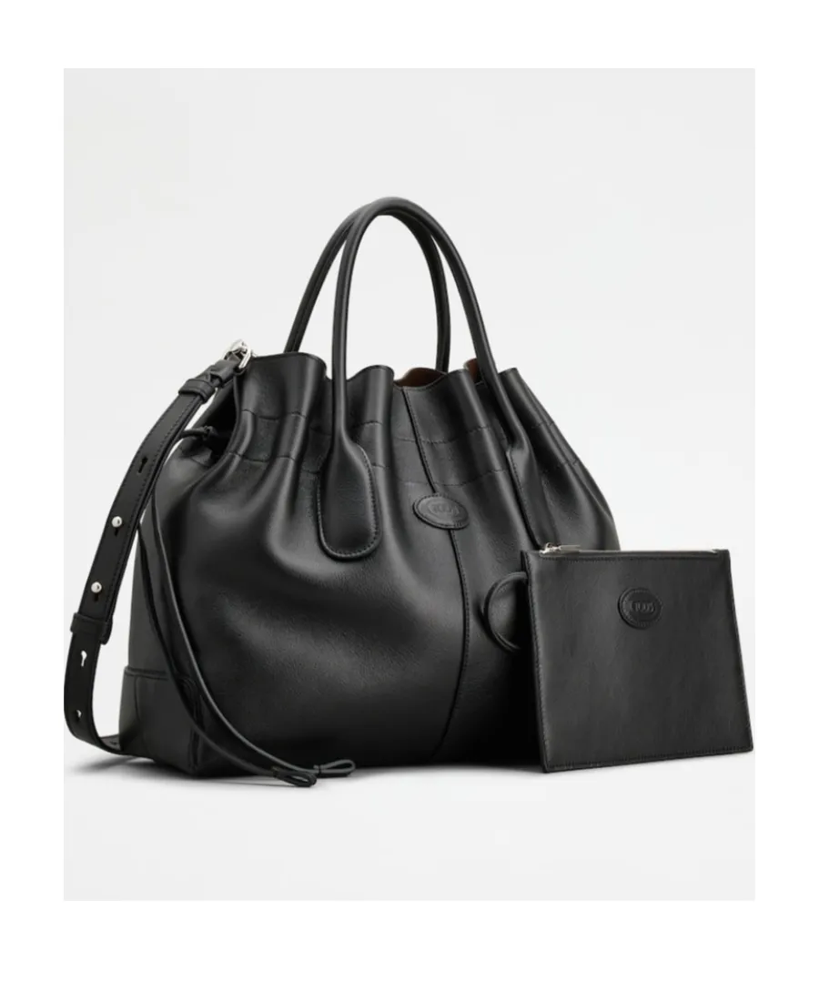 Tod's Di Logo Patch Drawstring Tote Bag