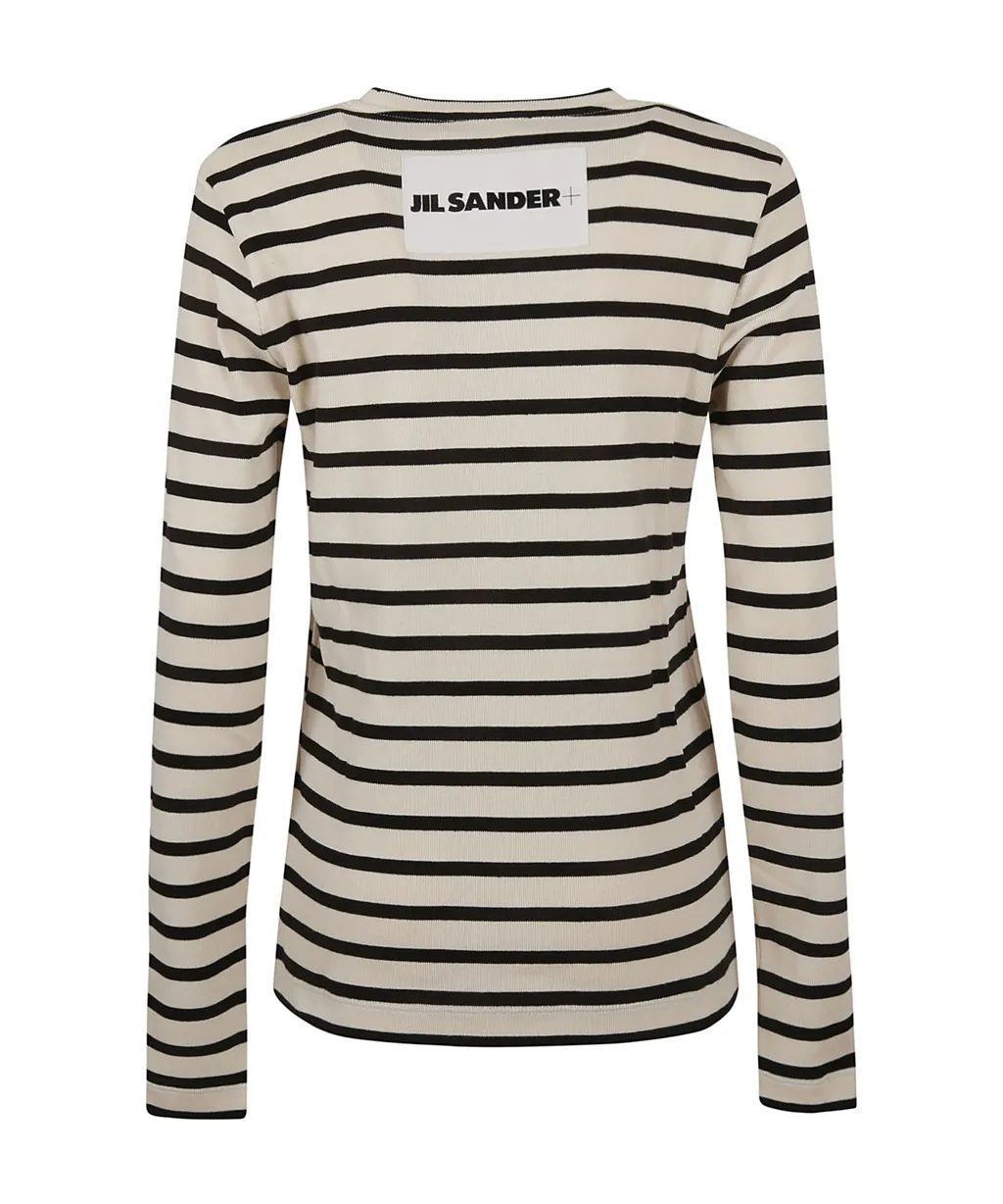 Jil Sander+ Striped Long-Sleeved T-Shirt