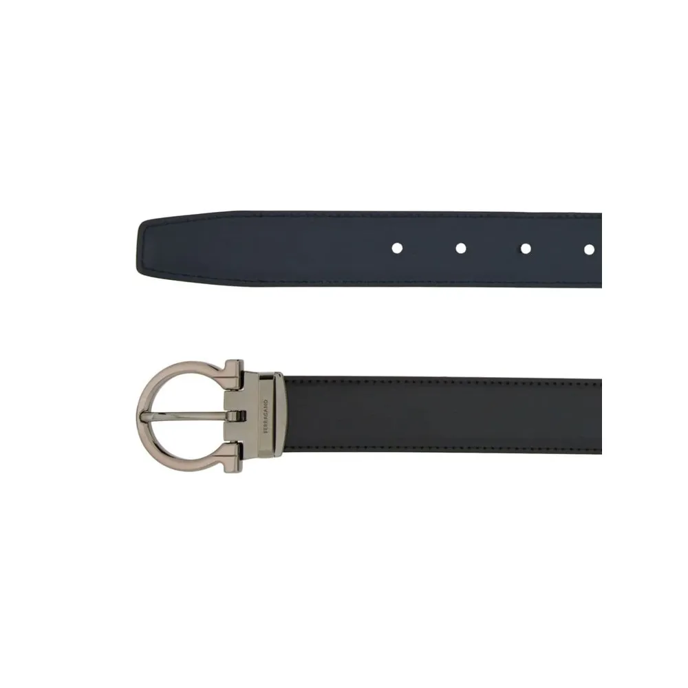 Salvatore Ferragamo Gancini Buckled Reversible Belt