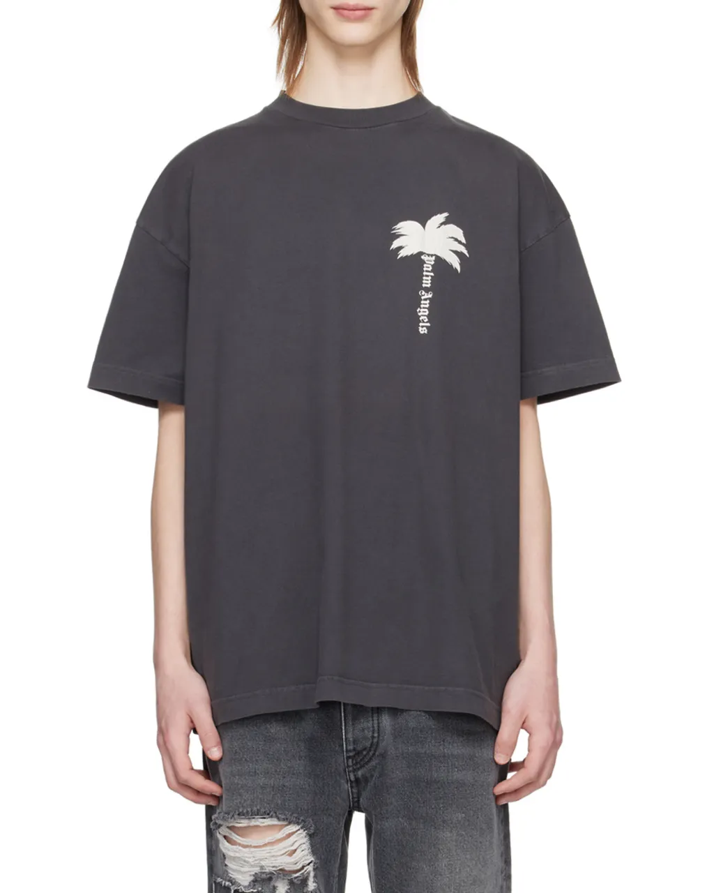Palm Angels Palm Tree Printed Crewneck T-Shirt