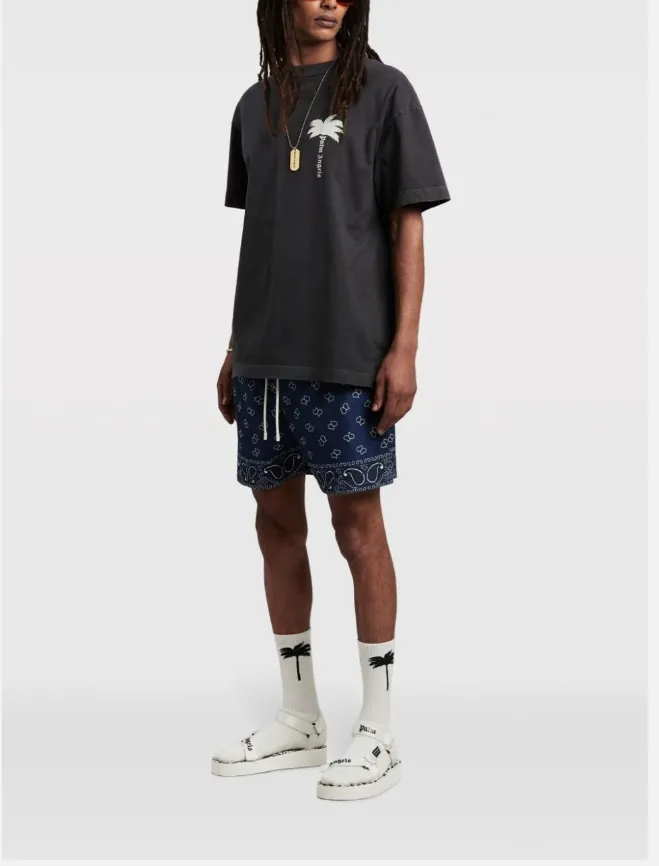 Palm Angels Palm Tree Printed Crewneck T-Shirt