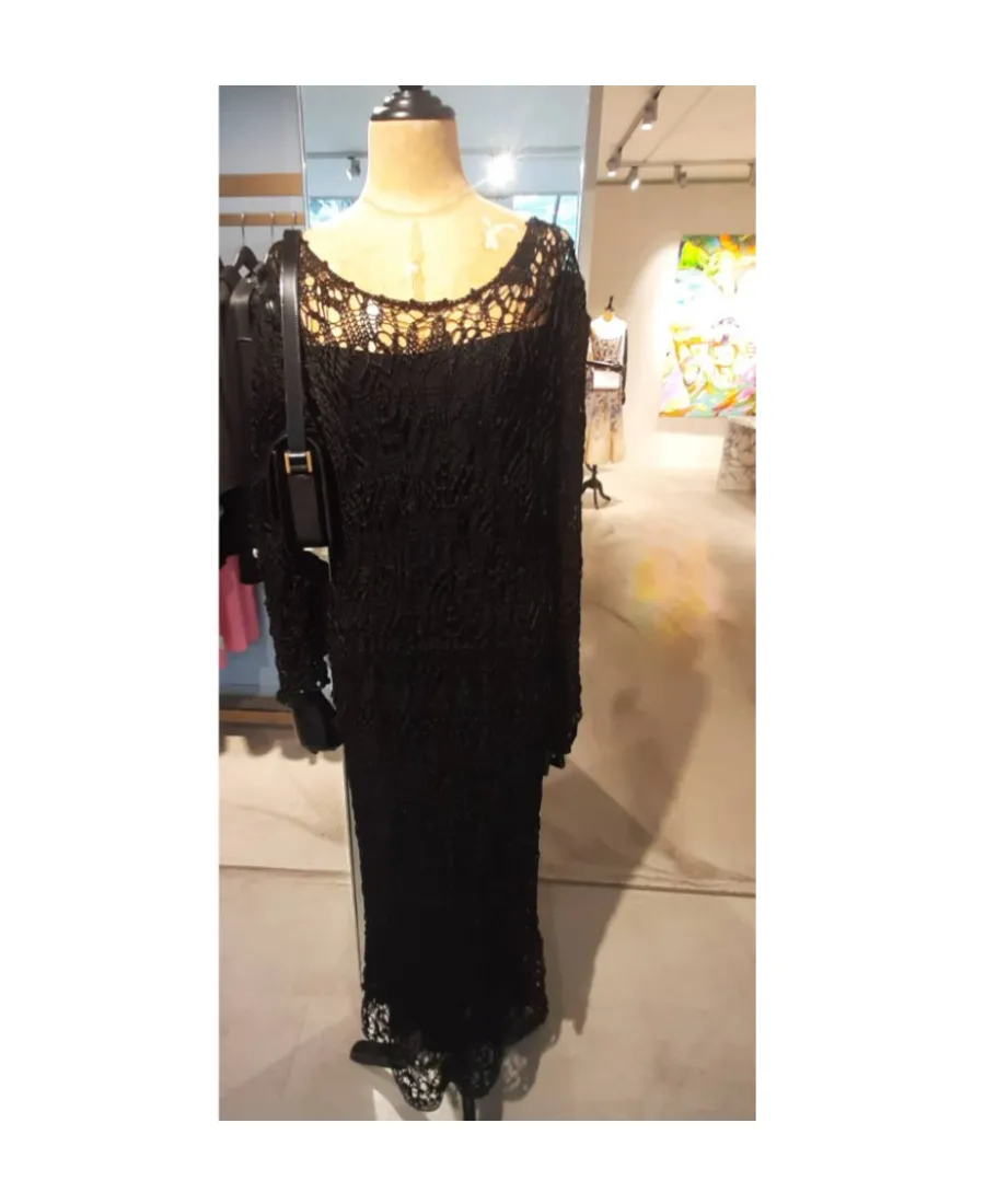 Tom Ford Lace Detailed Crewneck Pencil Dress