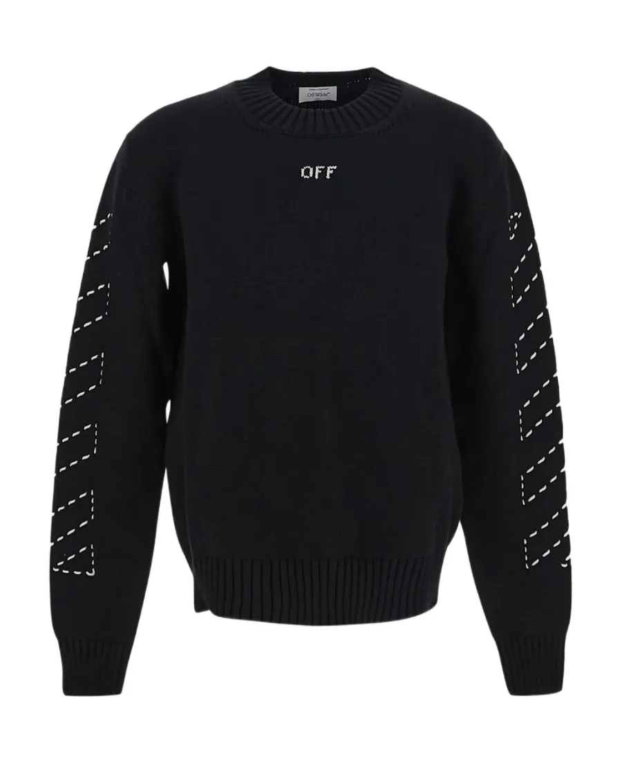 Off-White Arrows Motif Crewneck Knitted Jumper