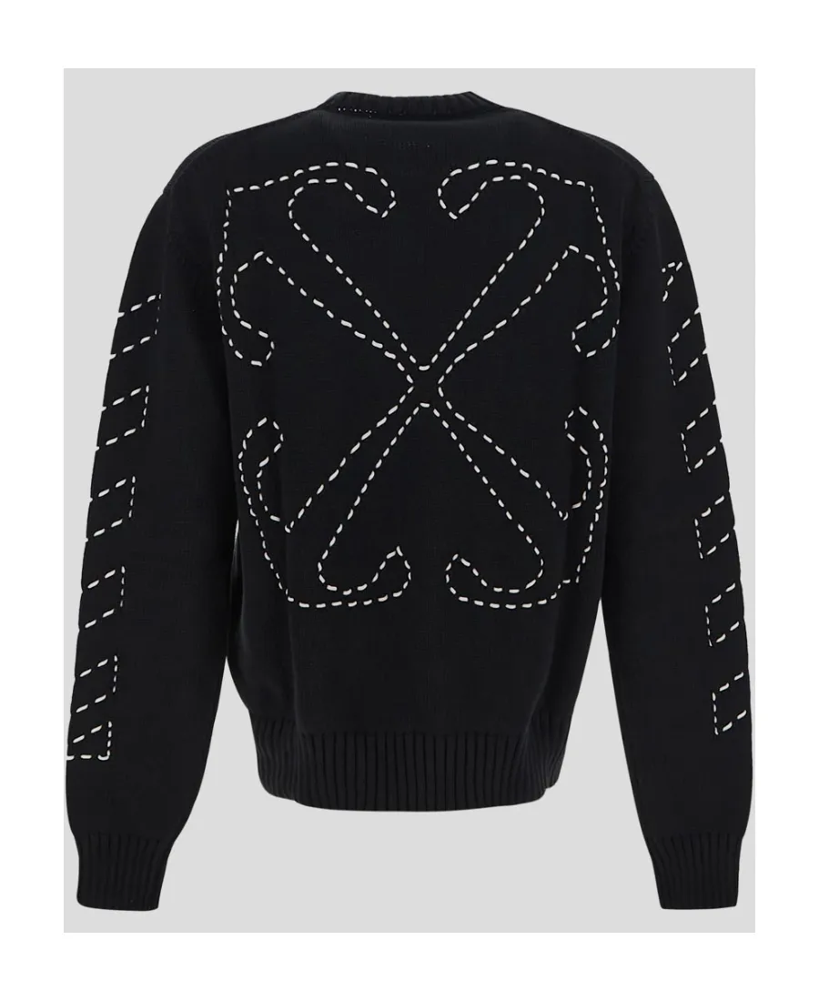 Off-White Arrows Motif Crewneck Knitted Jumper