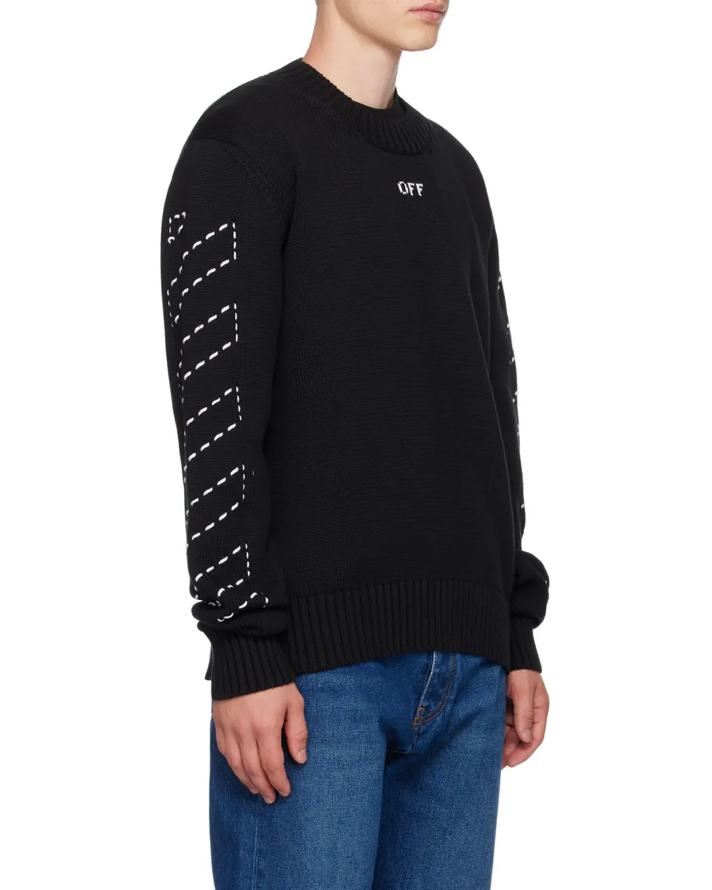 Off-White Arrows Motif Crewneck Knitted Jumper