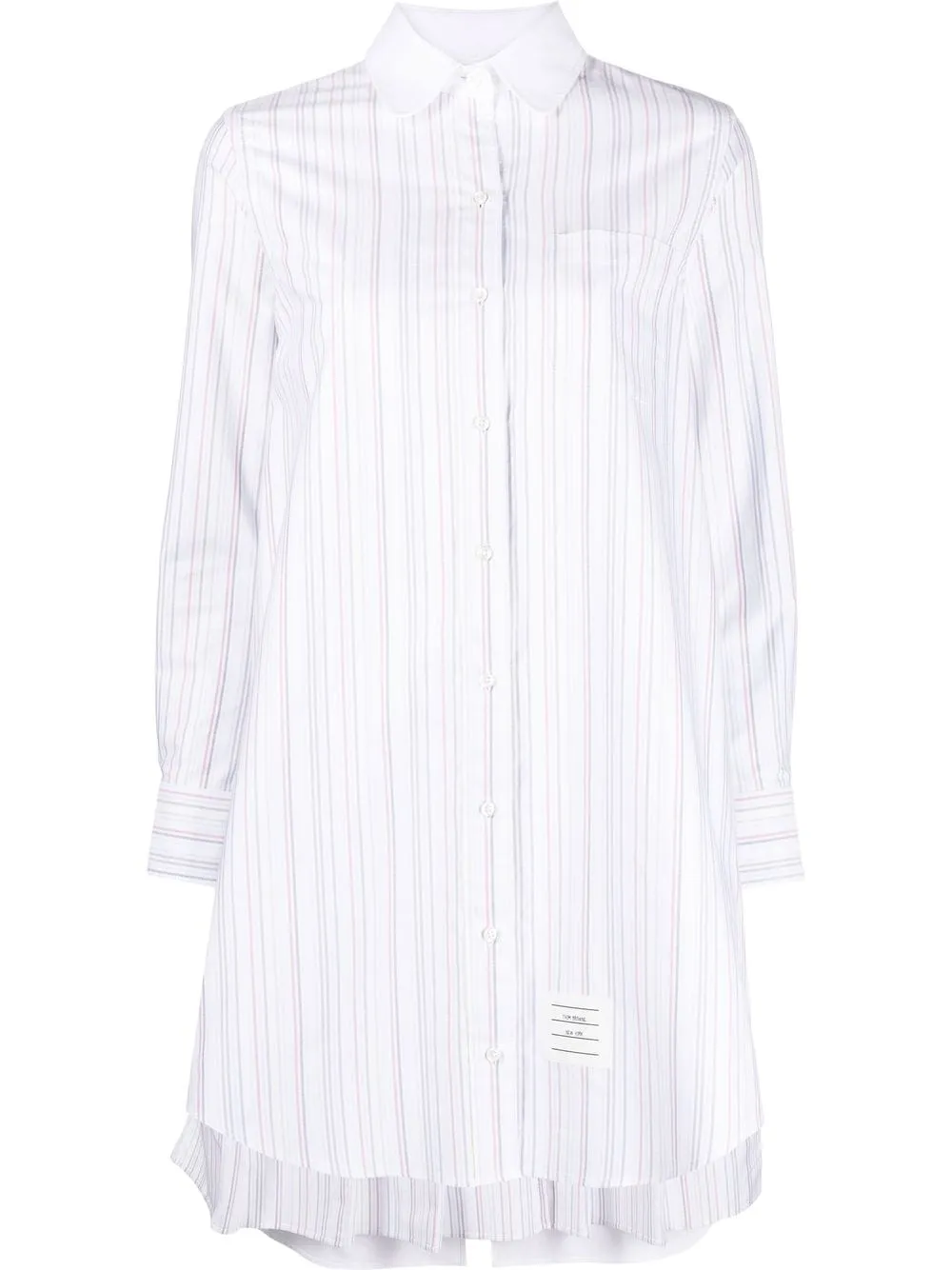 Thom Browne Striped Long-Sleeved Shirt Dress