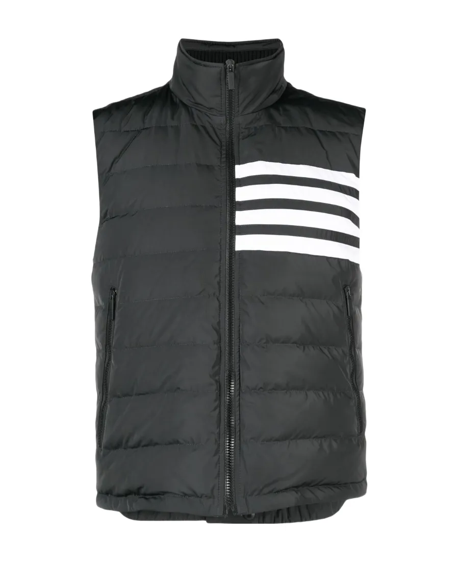 Thom Browne 4-Bar Motif Zipped Gilet