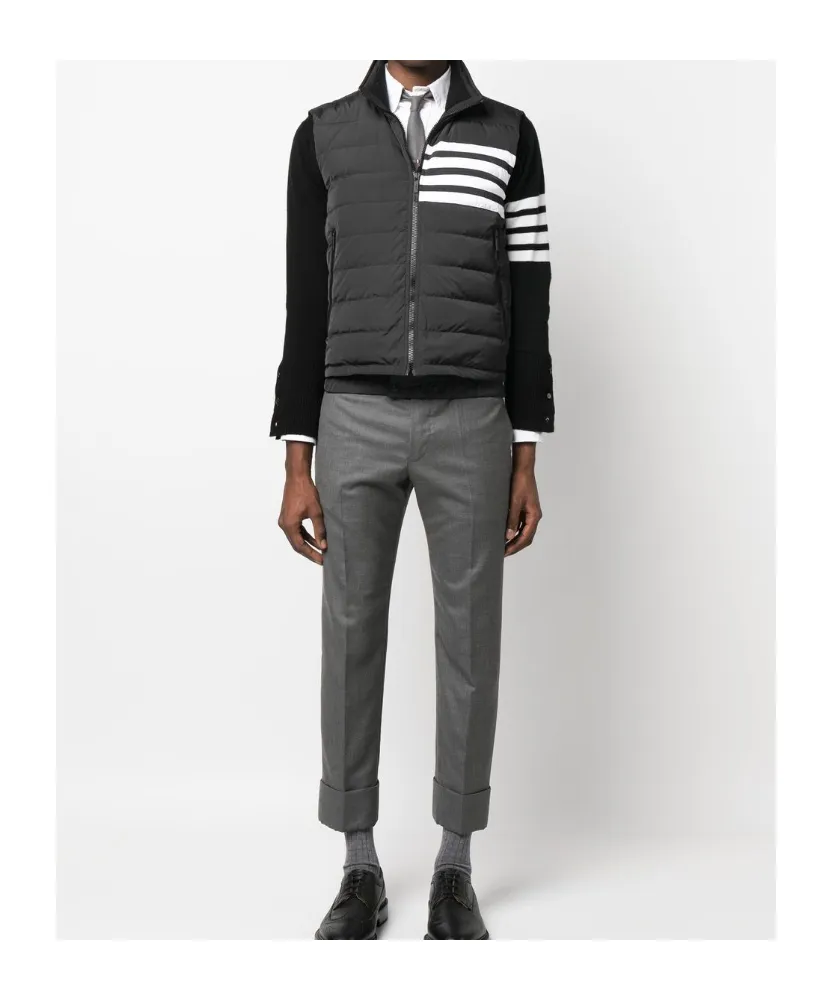 Thom Browne 4-Bar Motif Zipped Gilet