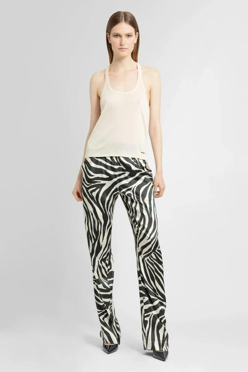 Tom Ford Zebra-Print Logo Waistband Trousers