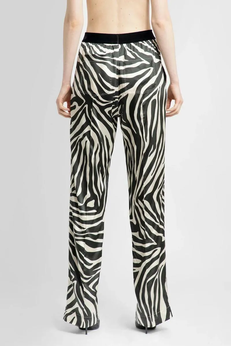 Tom Ford Zebra-Print Logo Waistband Trousers