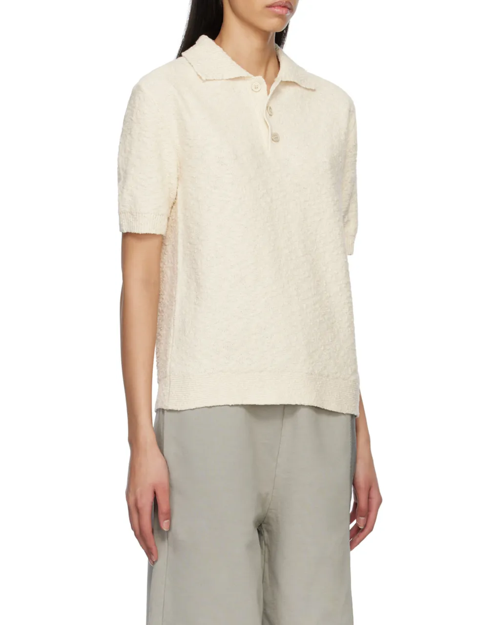 Maison Margiela Short-Sleeved Knitted Polo-Shirt