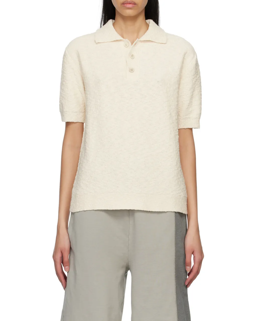 Maison Margiela Short-Sleeved Knitted Polo-Shirt