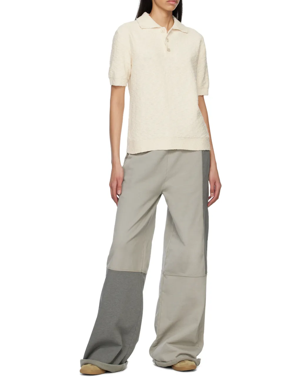 Maison Margiela Short-Sleeved Knitted Polo-Shirt