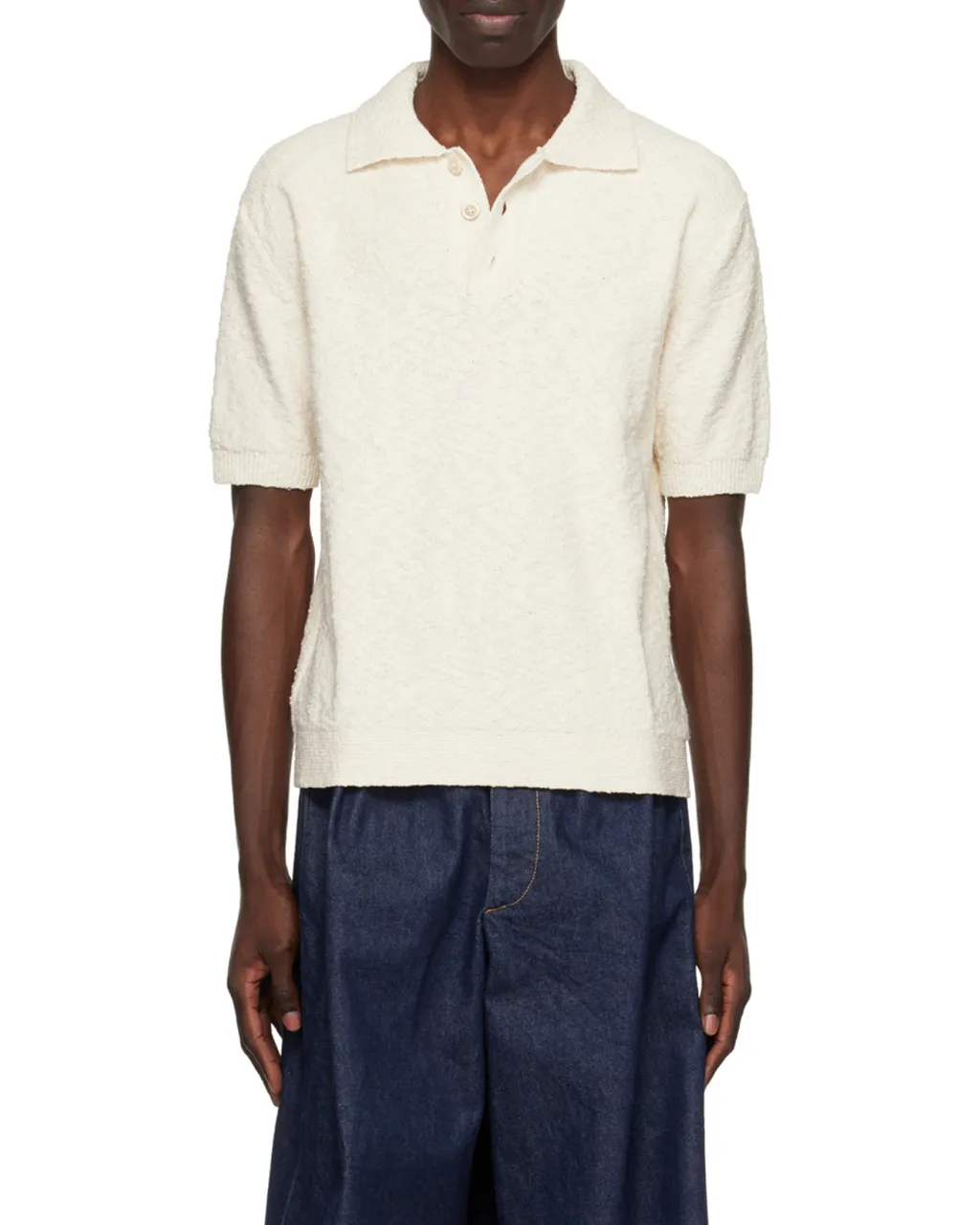 Maison Margiela Short-Sleeved Knitted Polo-Shirt