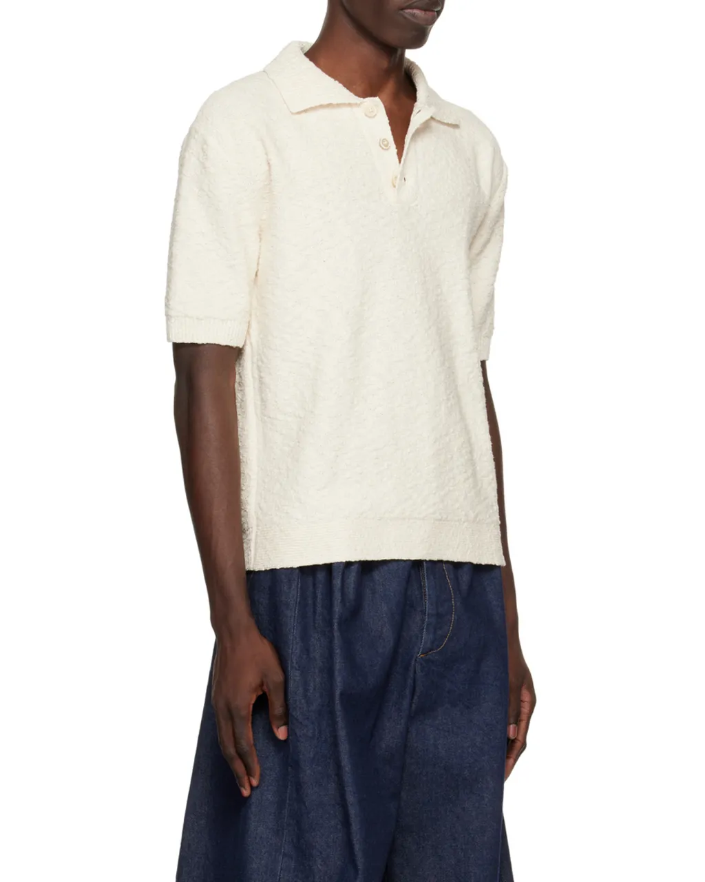 Maison Margiela Short-Sleeved Knitted Polo-Shirt