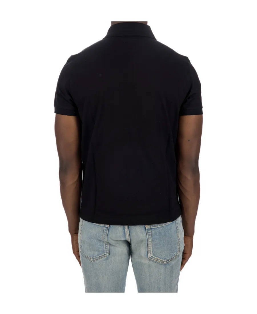 Saint Laurent Cassandre Logo Embroidered Polo Shirt