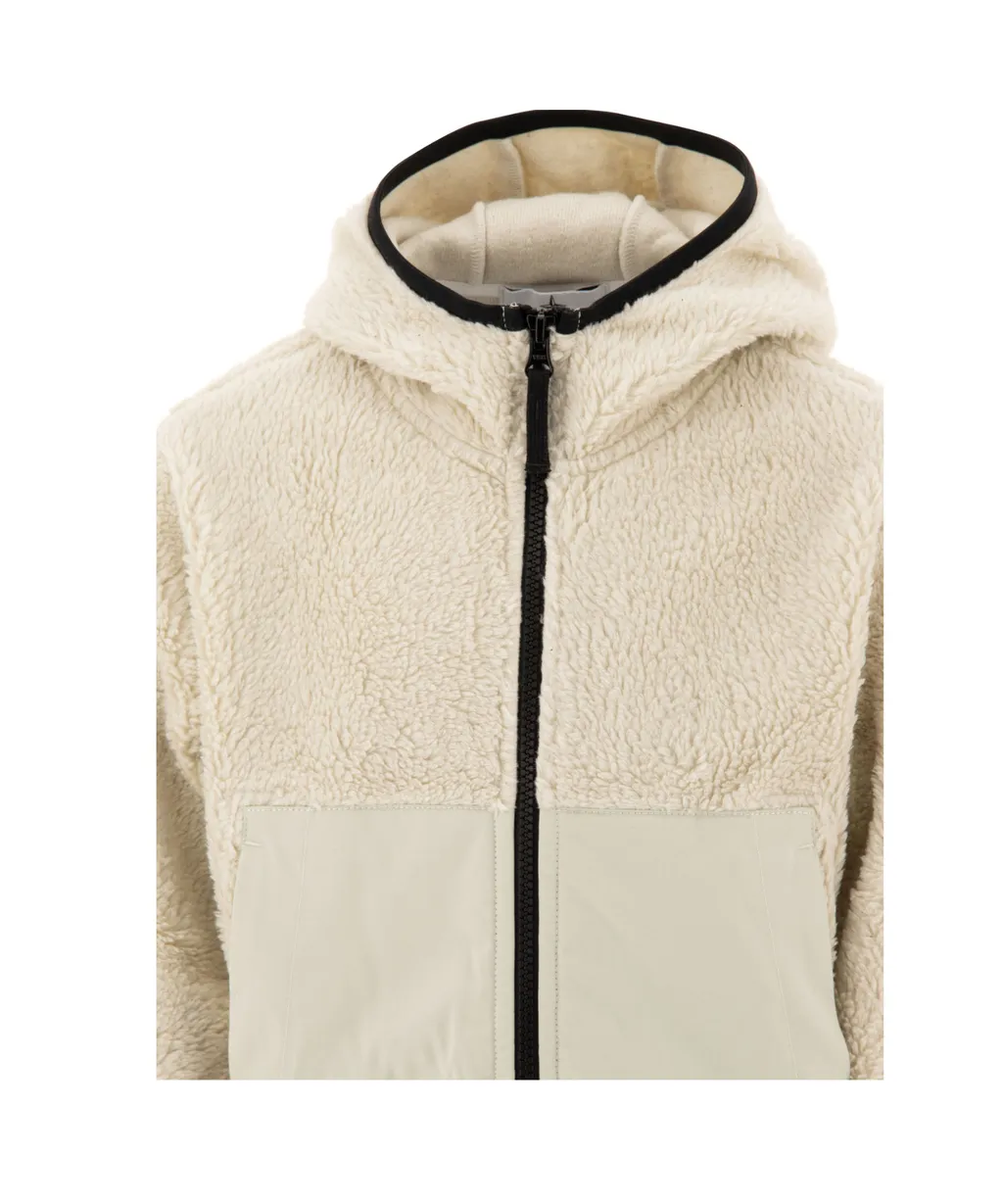 Stone Island Junior Compass Patch Fleece Hoodie