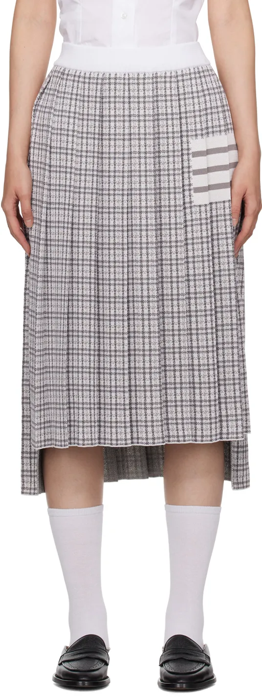 Striped Pleated Skirt