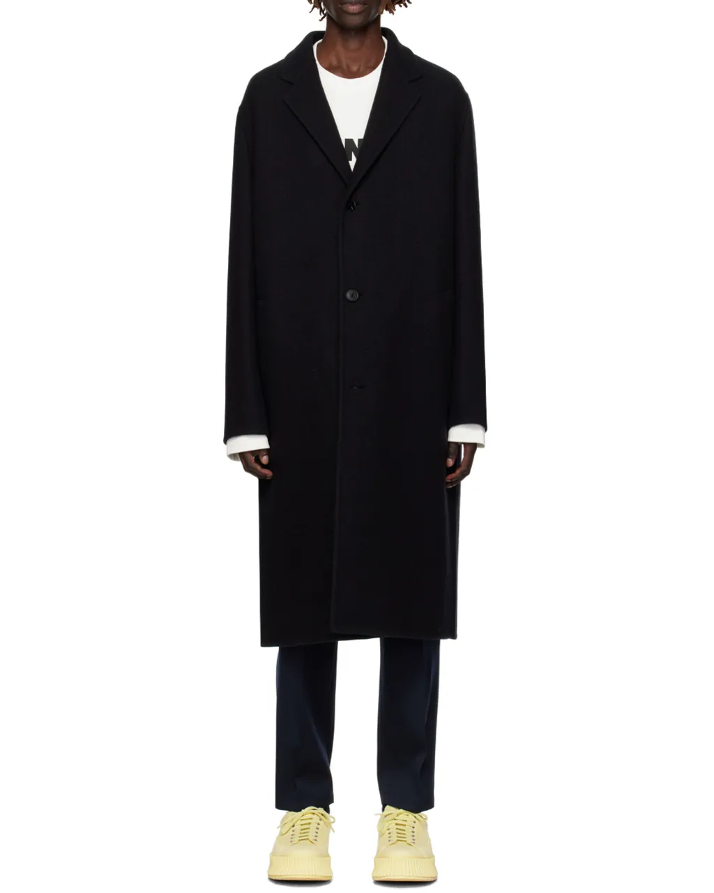 Jil Sander Single-Breasted Mid-Length Coat