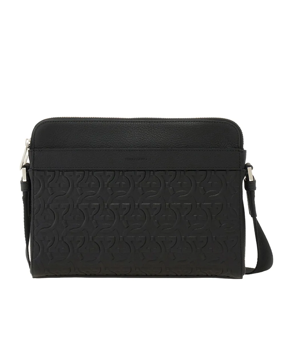 Logo Embossed Shoulder Bag
