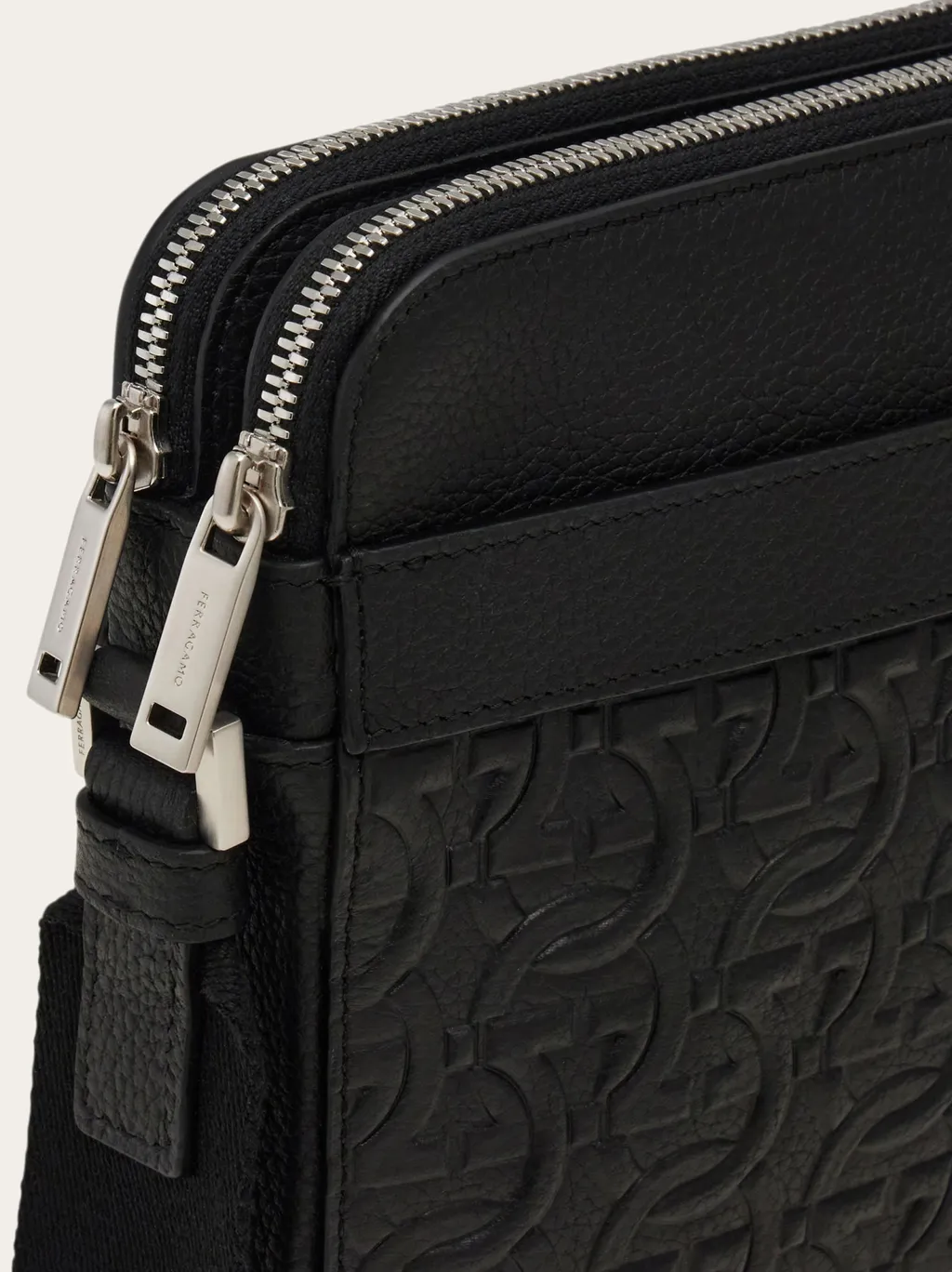 Logo Embossed Shoulder Bag