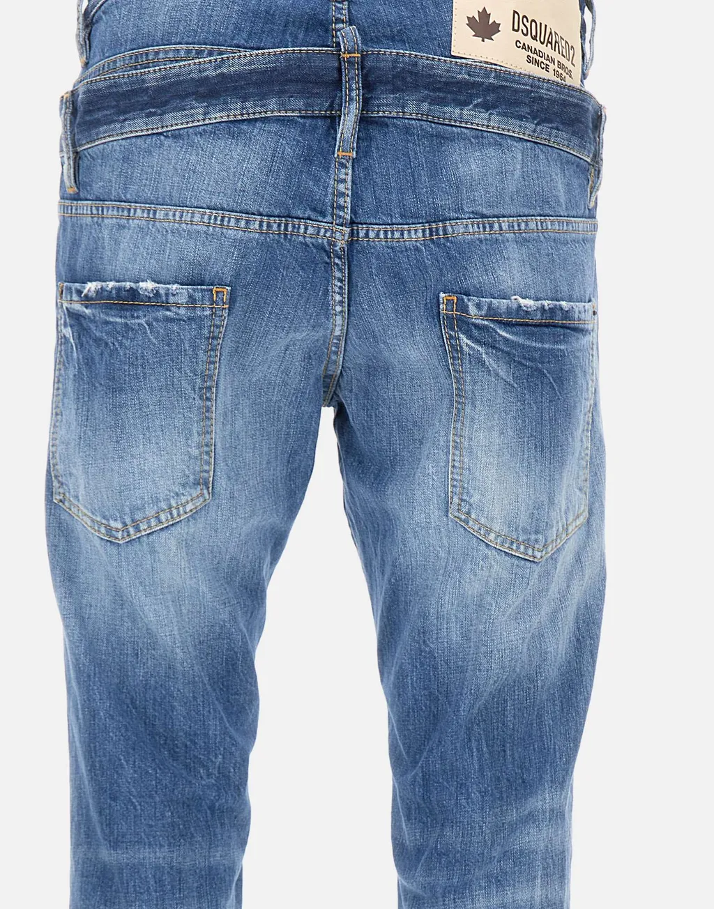 Dsquared2 Logo Patch Layered Jeans